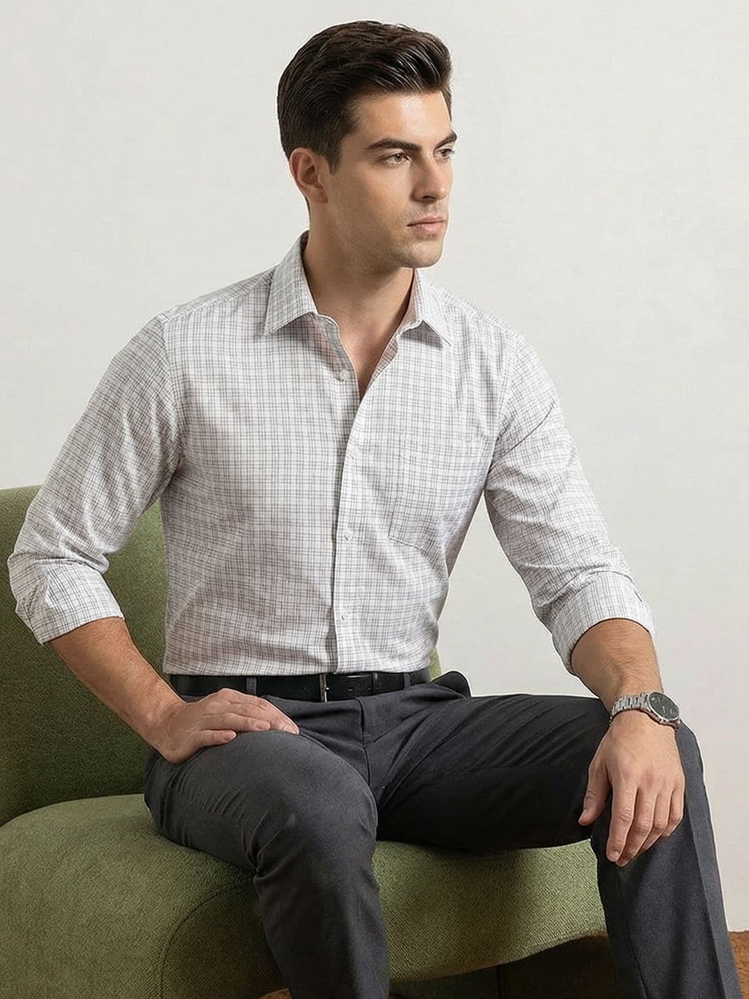 INVICTUS Checked Slim Fit Formal Shirt - view 1