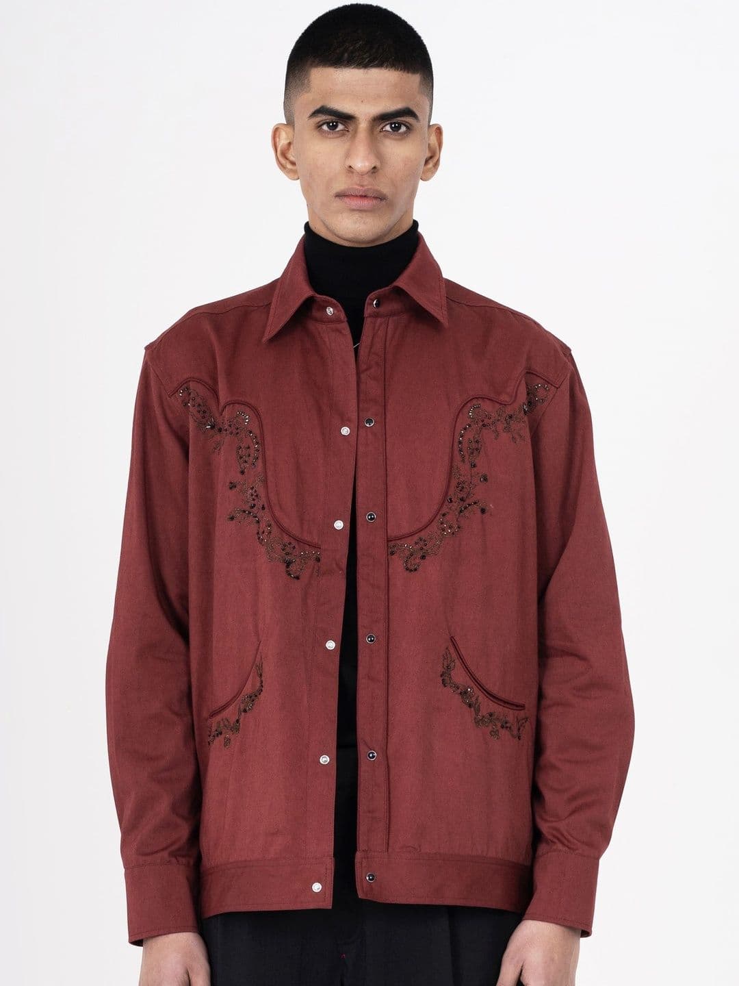 AURGE Men Tailored Jacket with Embroidered - view 1