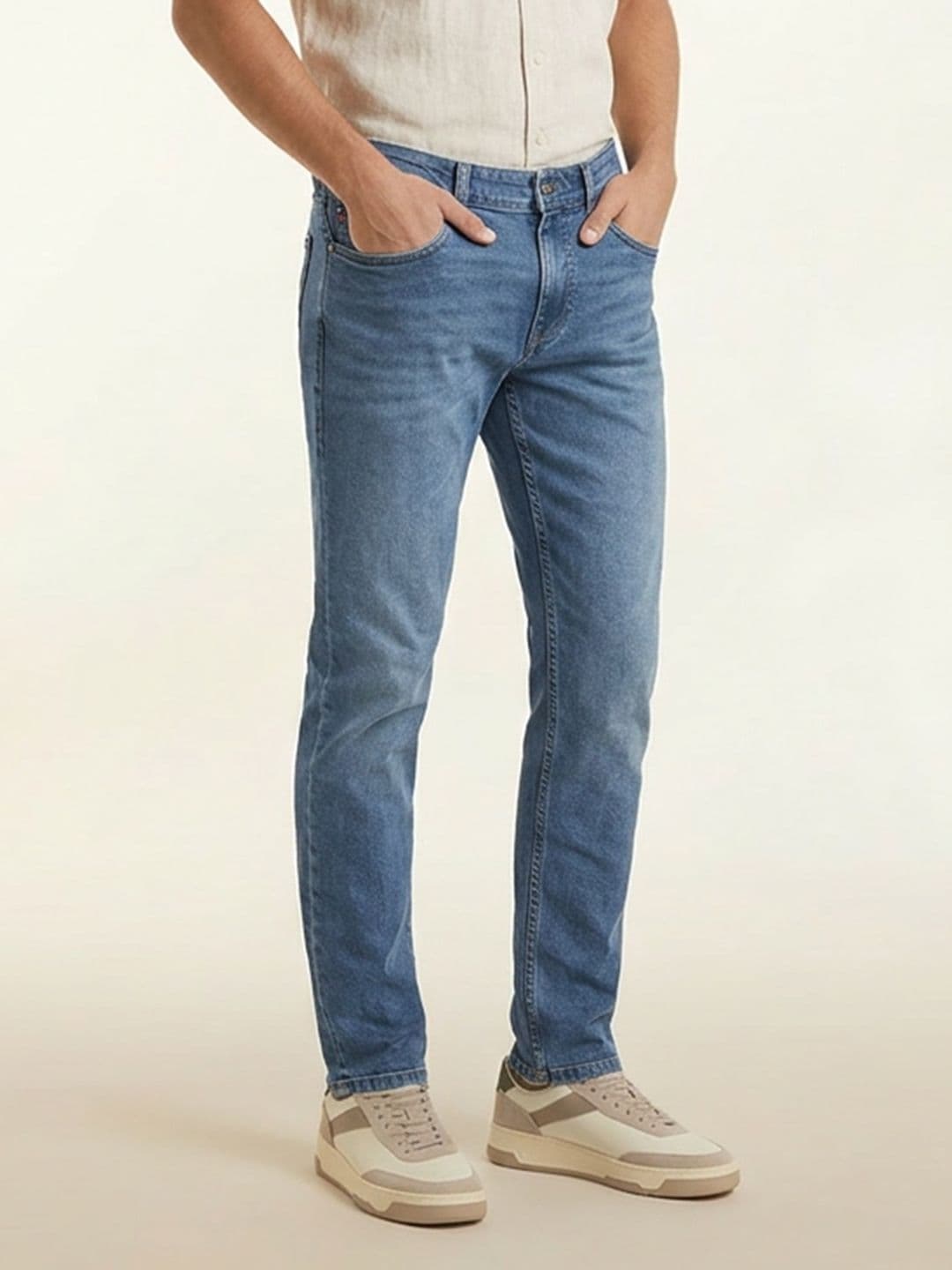 Nautica Men Slim Fit Mid-Rise Heavy Fade Cotton Jeans - view 1