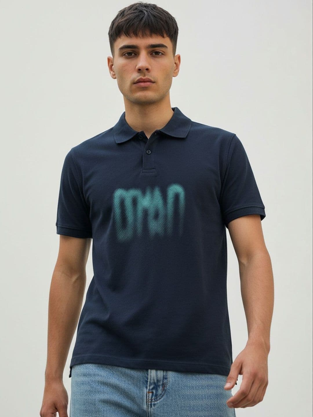 SZN Men Printed Polo Collar T-shirt - view 1