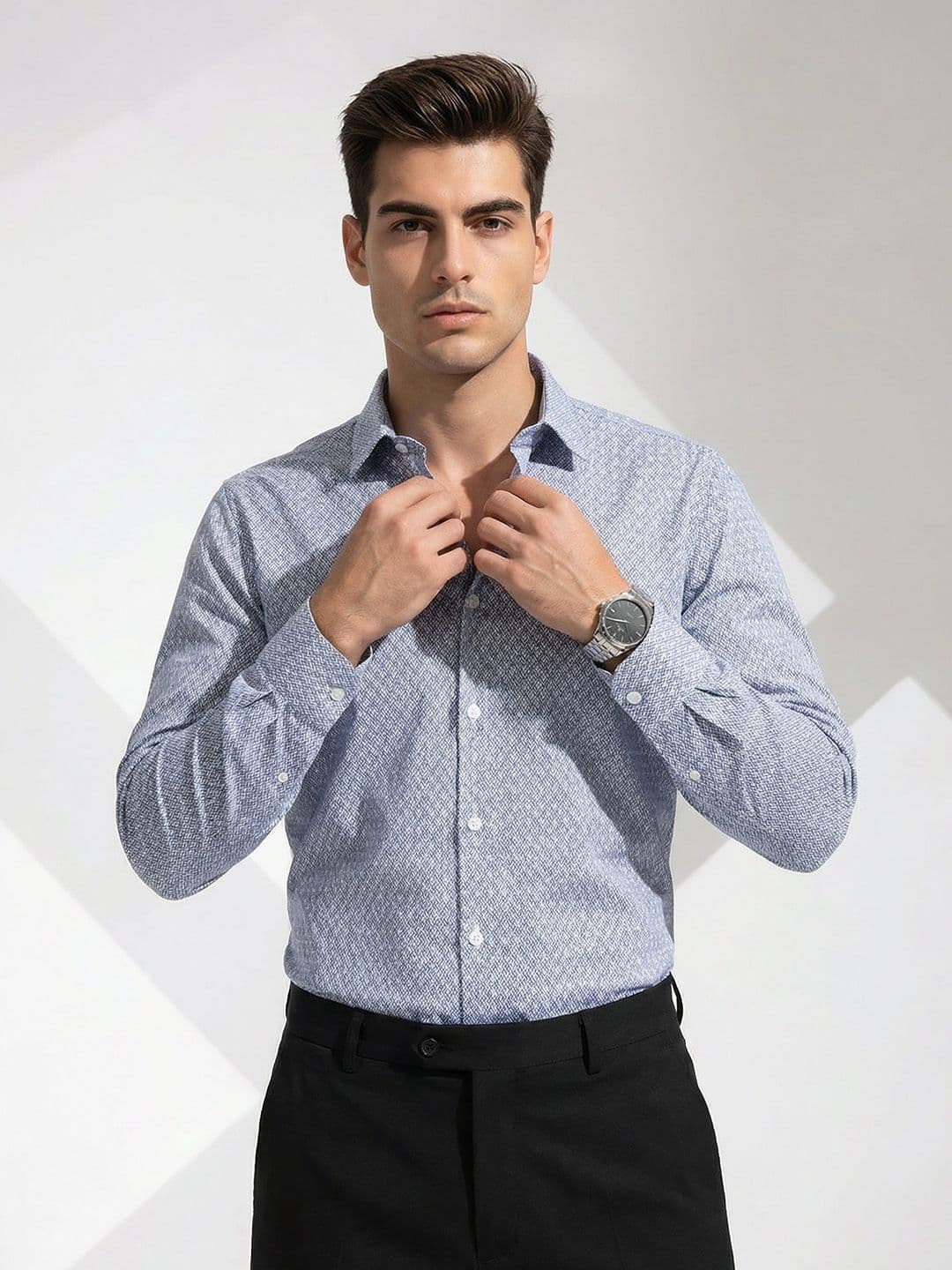 INVICTUS Slim Fit Printed Pure Cotton Formal Shirt - view 1