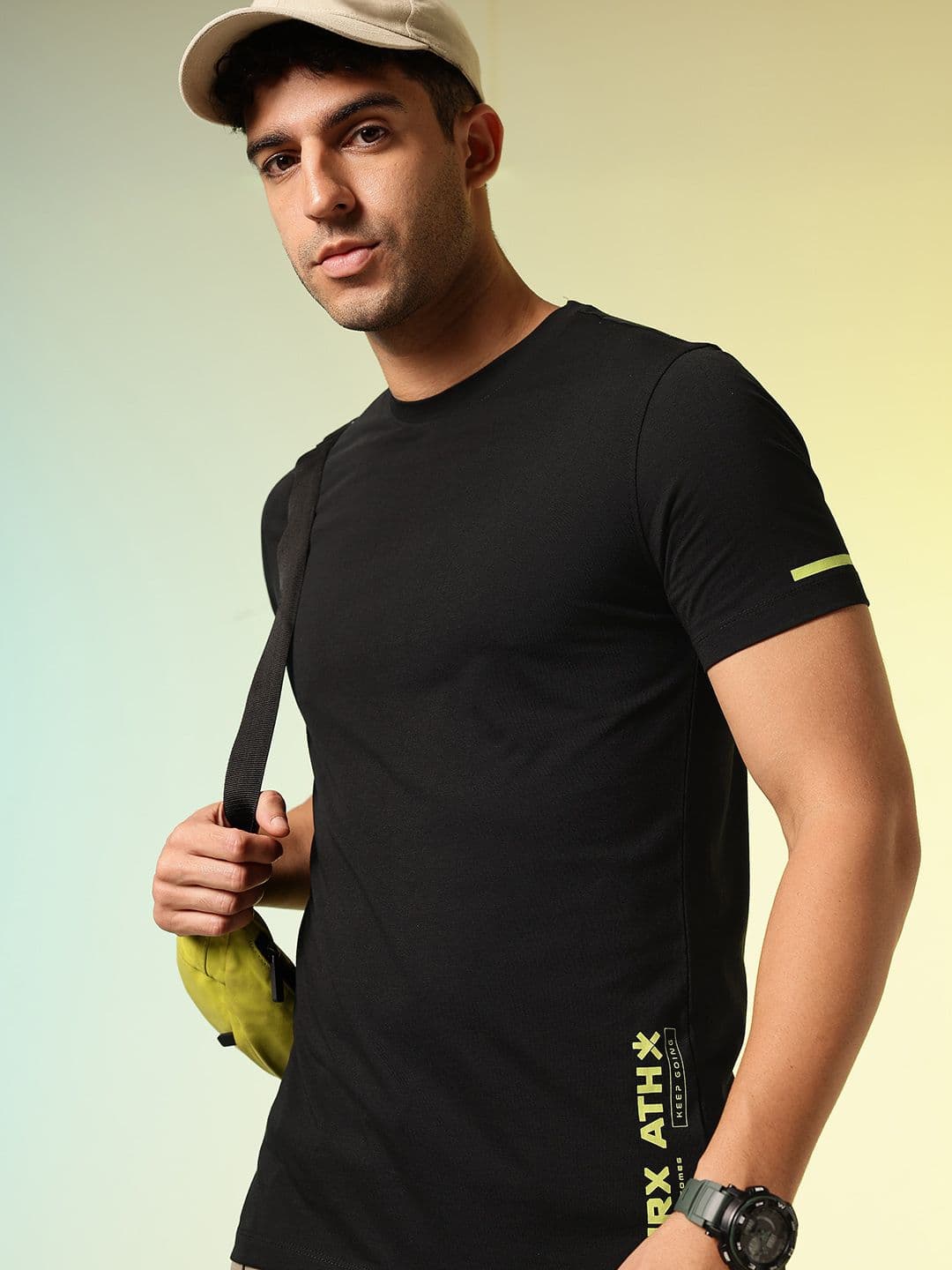 HRX by Hrithik Roshan Typography Printed T-shirt - view 1