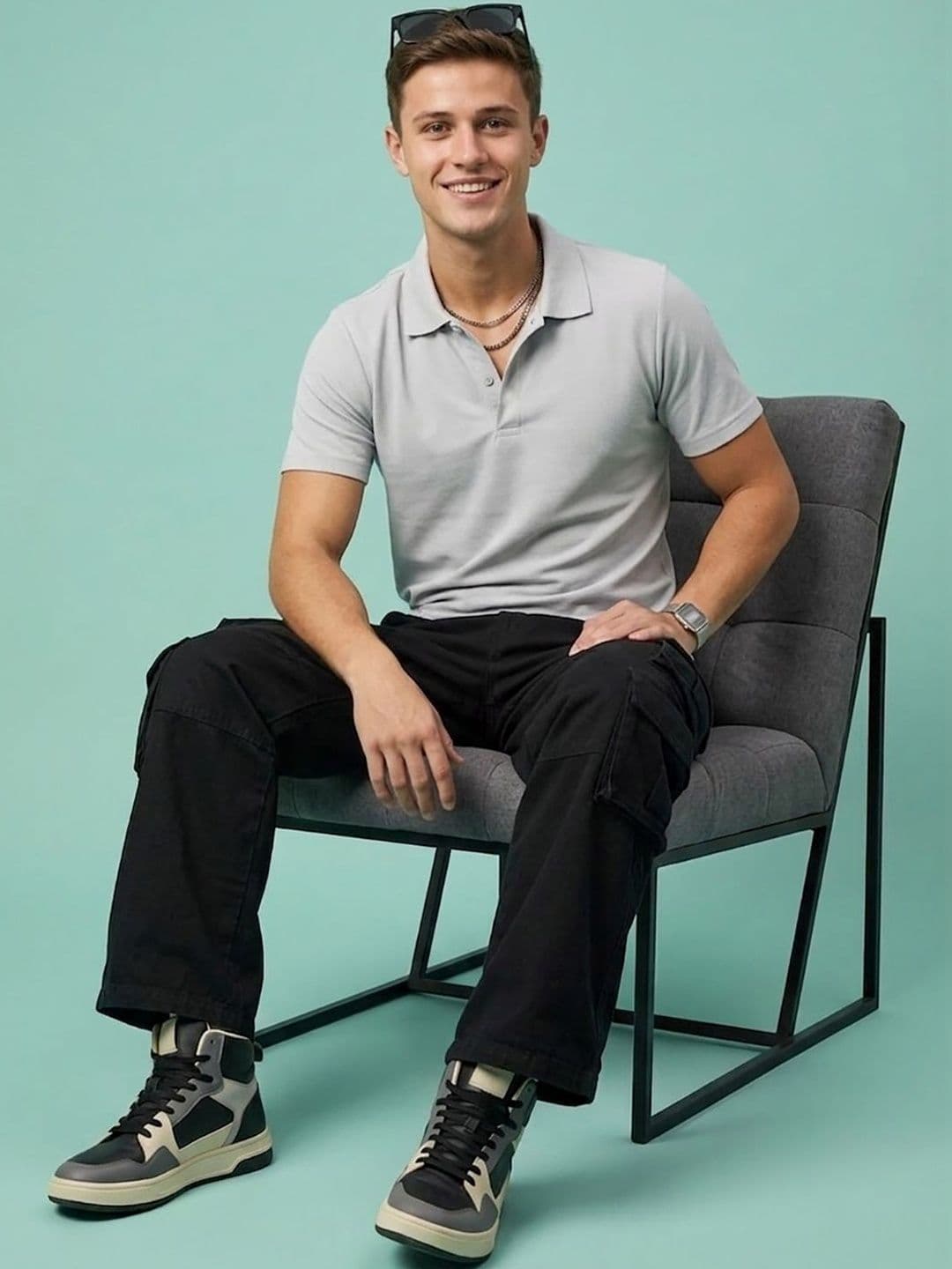 HERE&NOW Men Polo Collar T-shirt - view 1