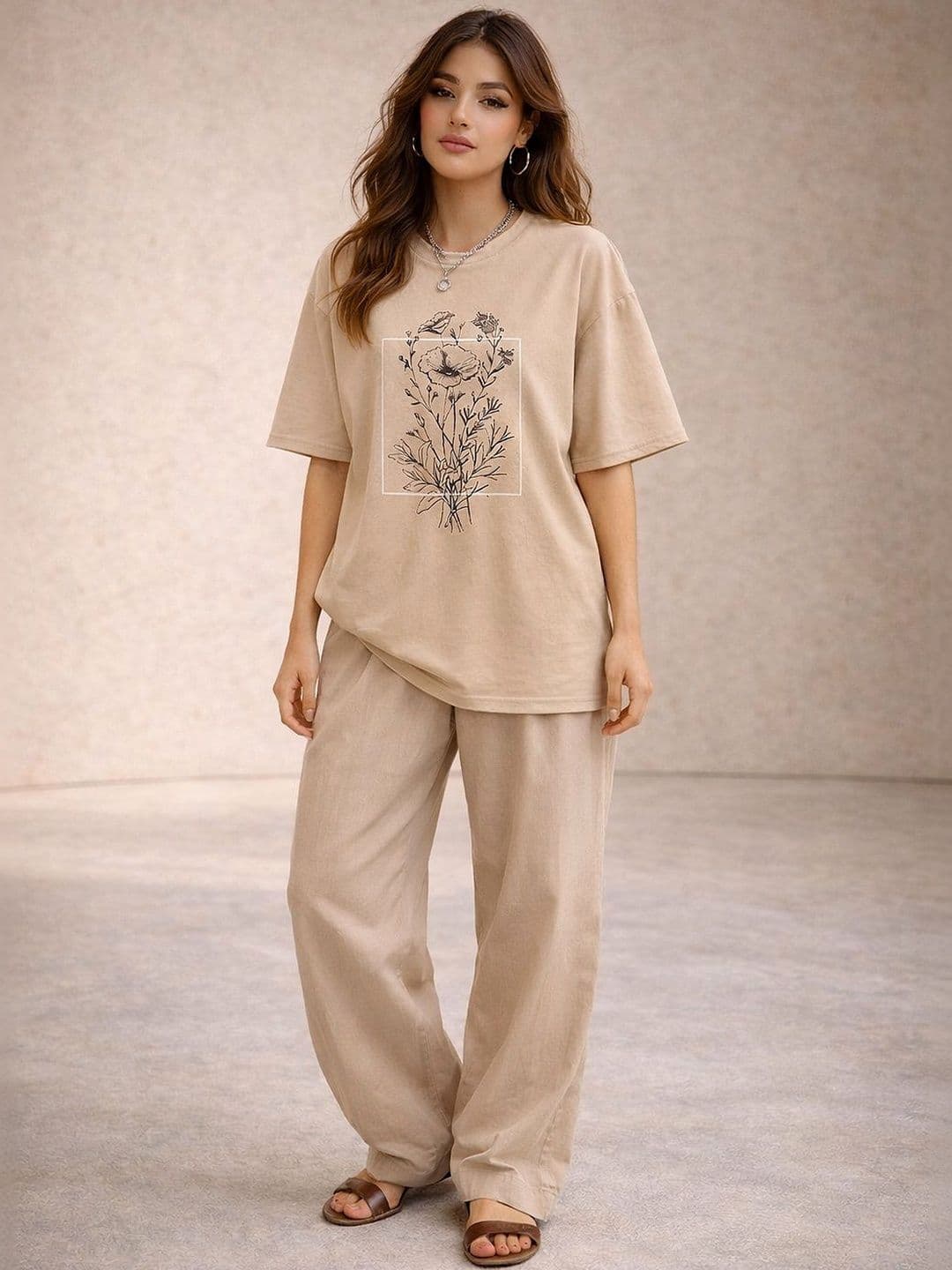 Moda Rapido Women Printed Drop-Shoulder Sleeves T-shirt - view 1