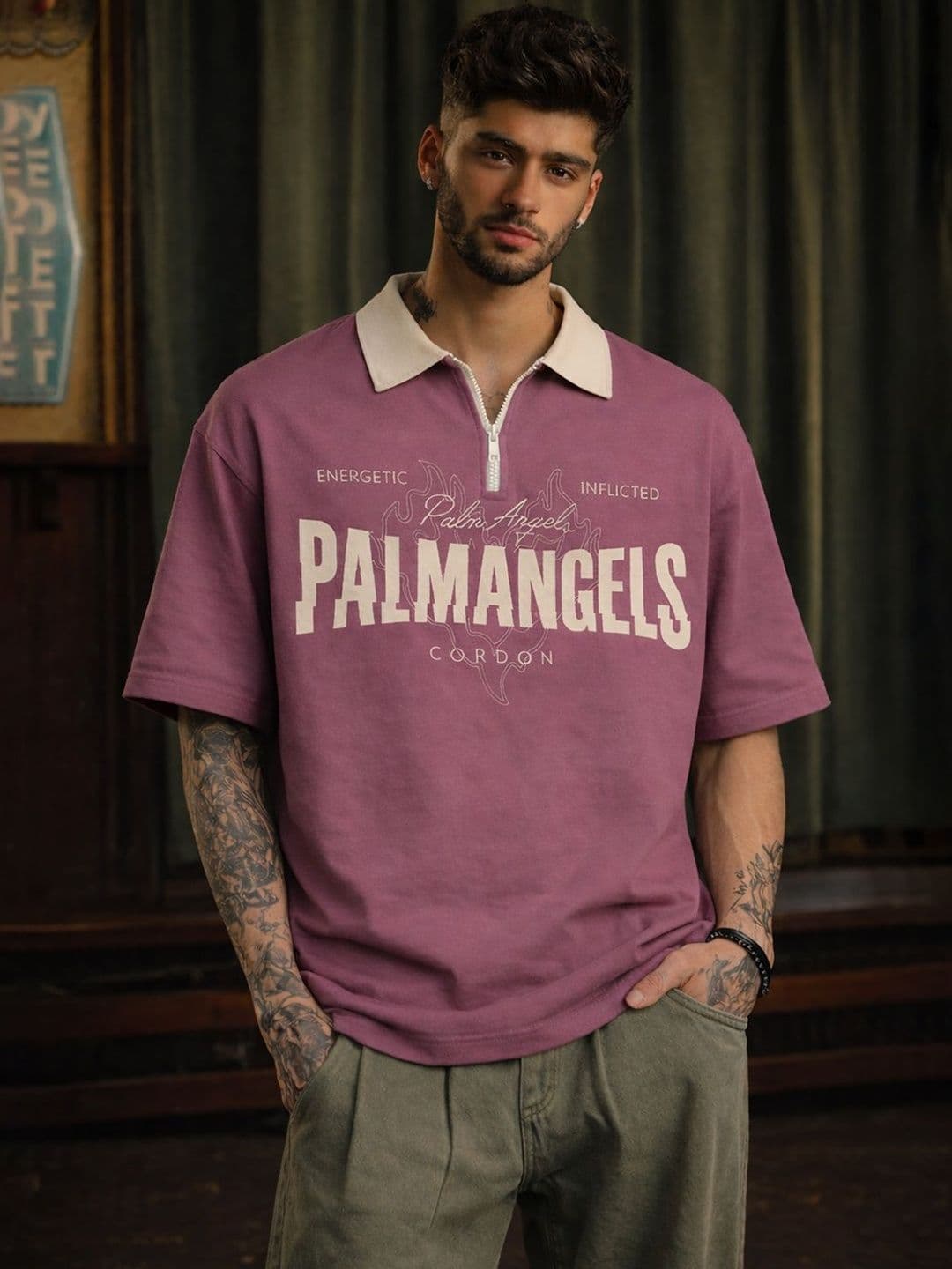 Force Men Printed High Neck T-shirt - view 1