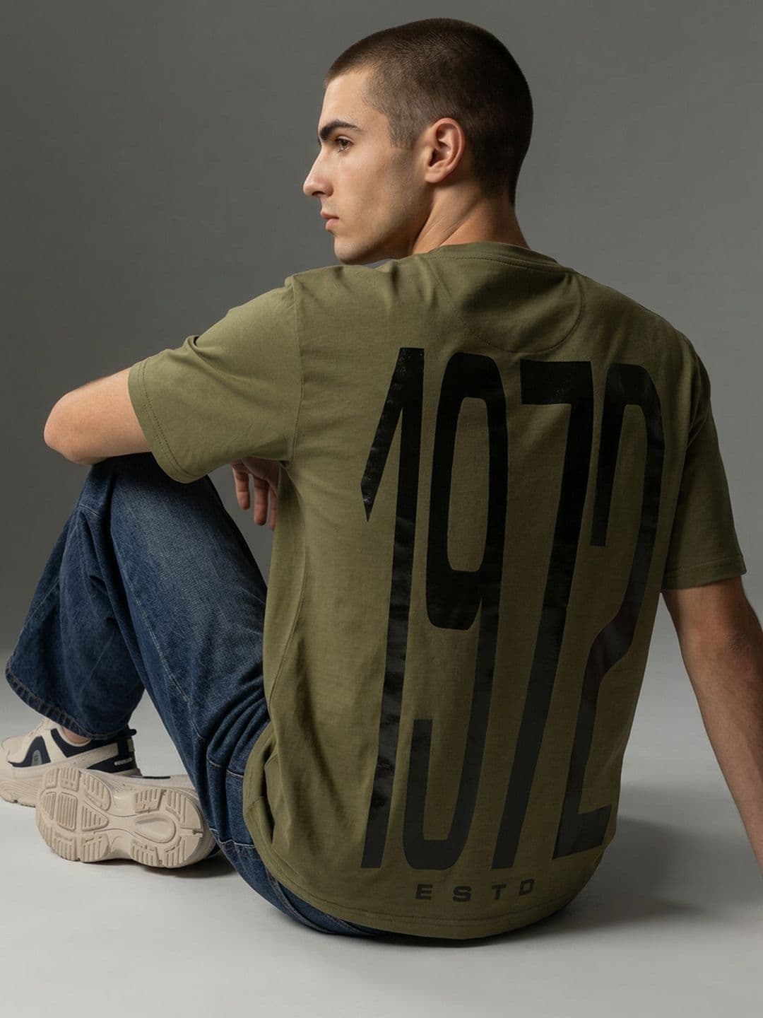 FCUK Printed Oversized Pure Cotton T-shirt - view 1