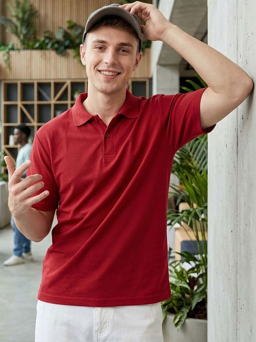 HERE&NOW Men Polo Collar T-shirt - view 1