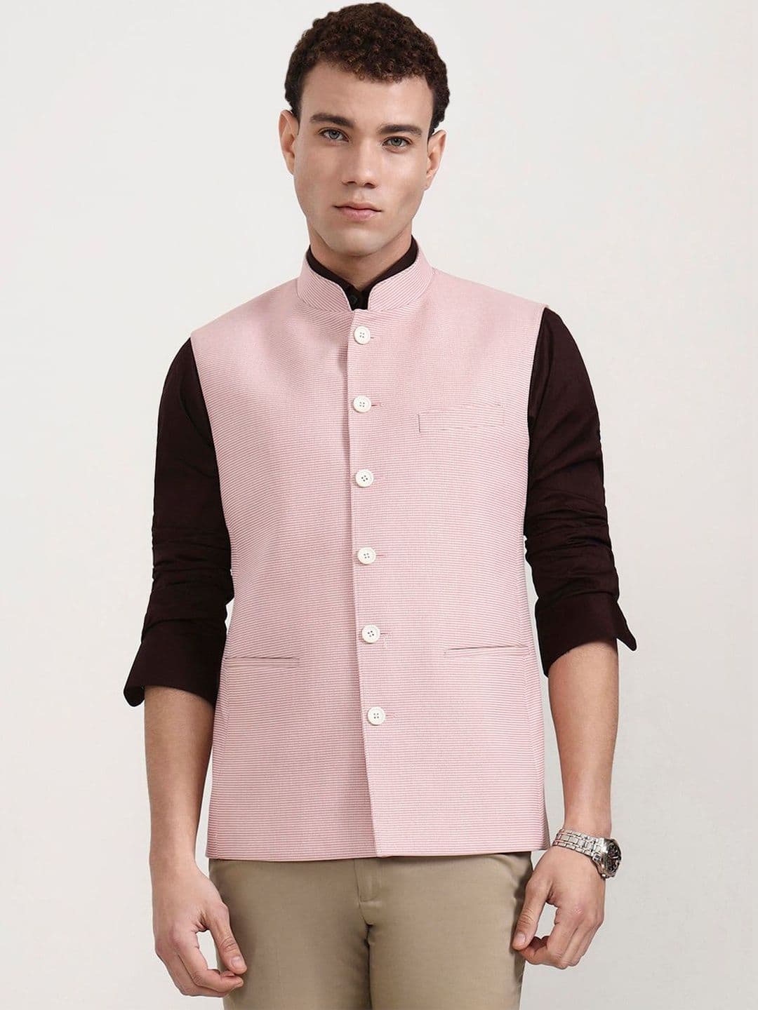 MODI JACKET Men Checked Nehru Jackets - view 1