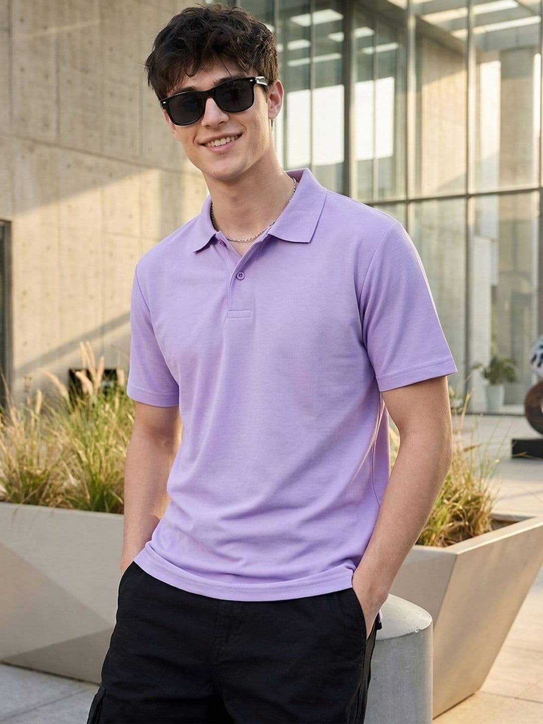 HERE&NOW Men Polo Collar T-shirt - view 1