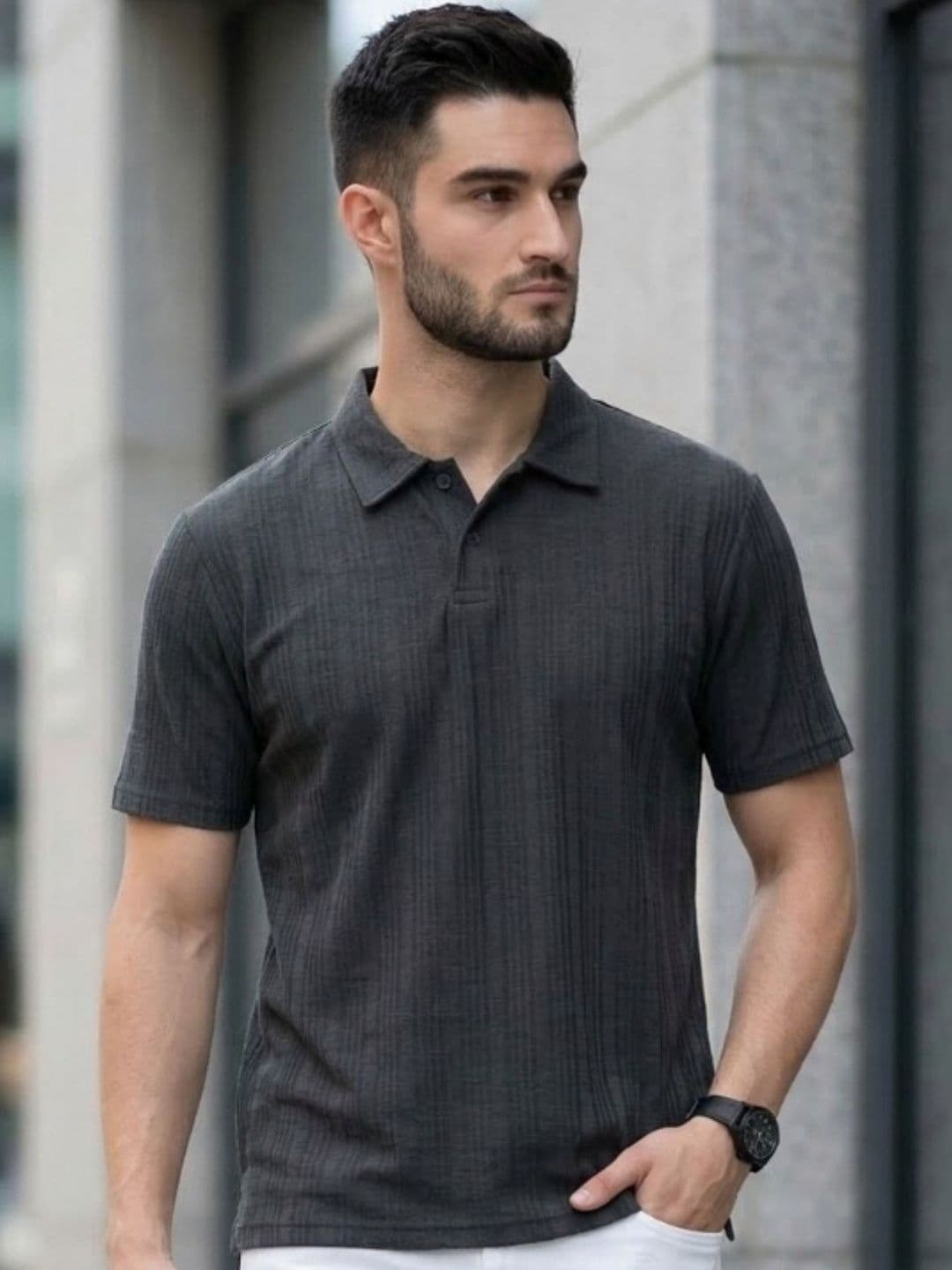 SZN Men Polo Collar T-shirt - view 1