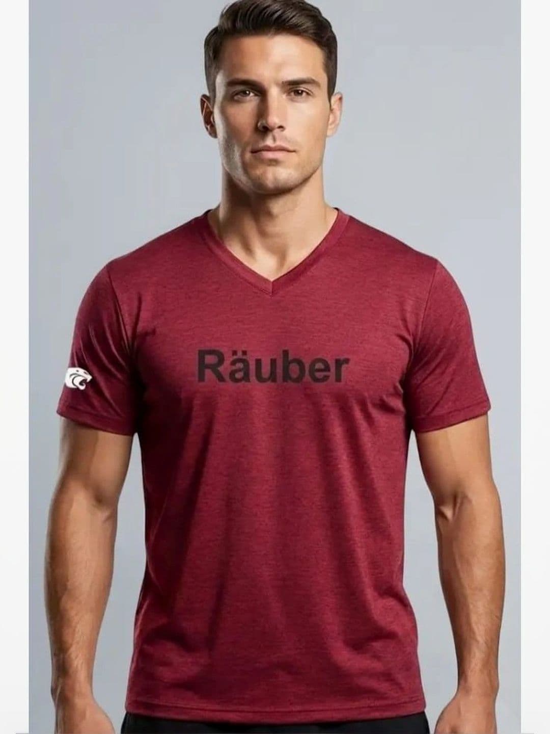 RAUBER Men Typography V-Neck T-shirt - view 1