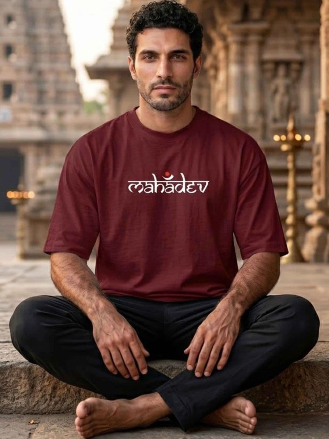 EXCELLO Men Typography Printed Drop-Shoulder Sleeves T-shirt - view 1
