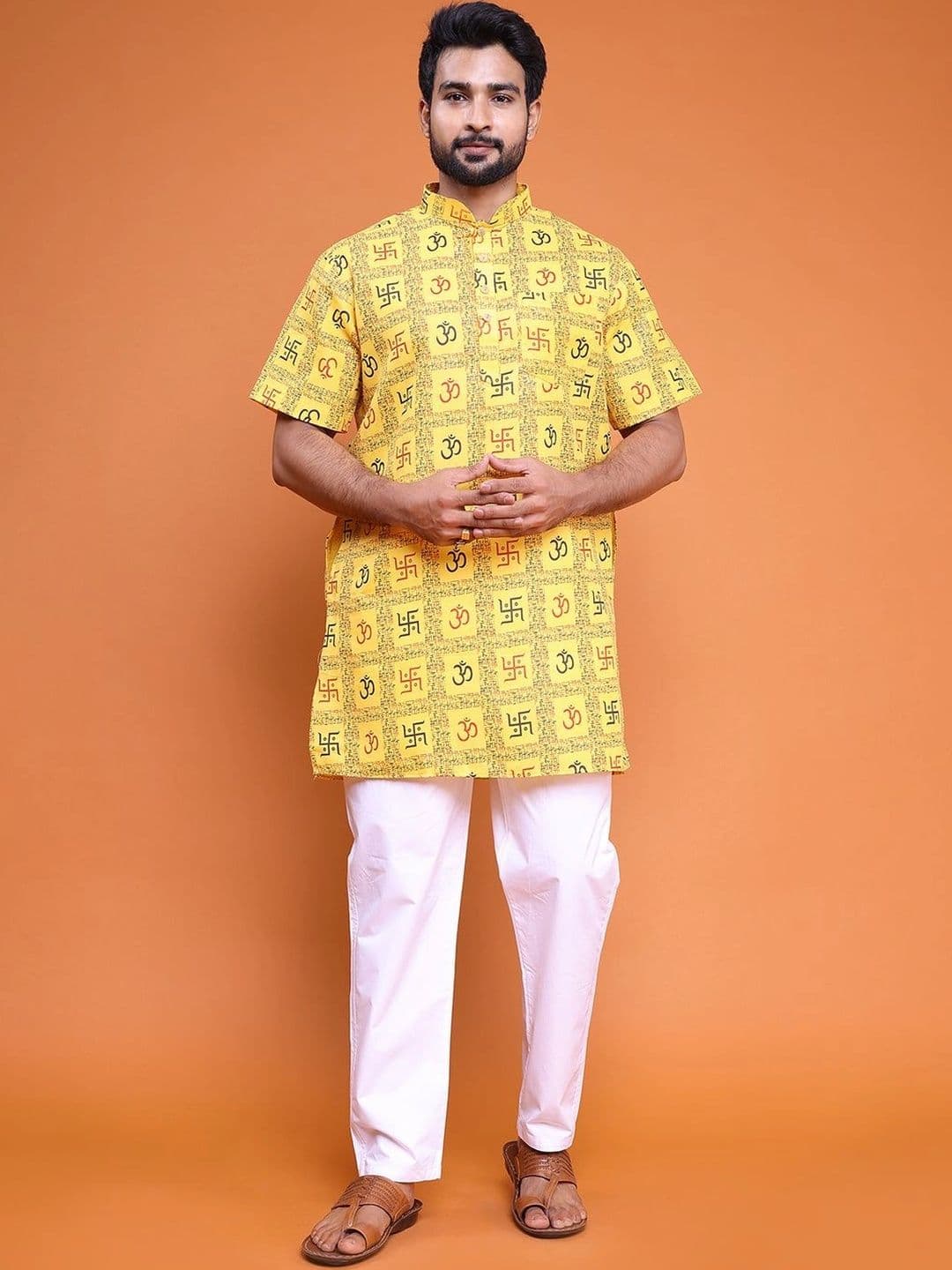 W & G Men Ethnic Motifs Printed Kurta - view 1