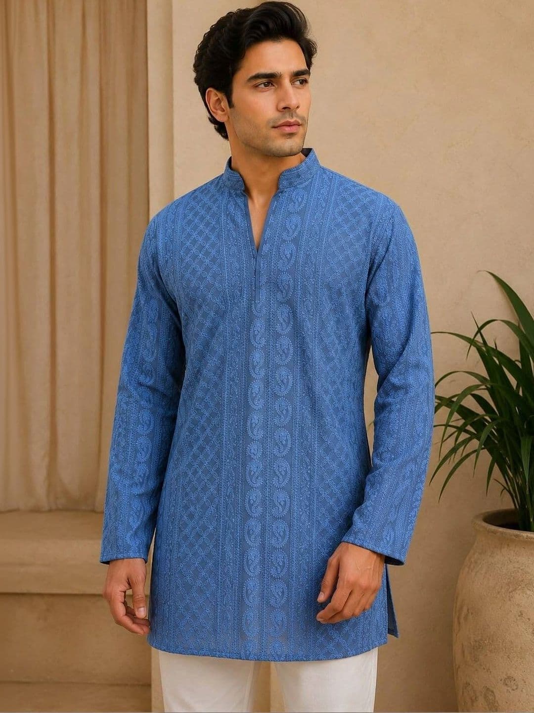 House of Pataudi Men Kurta - view 1