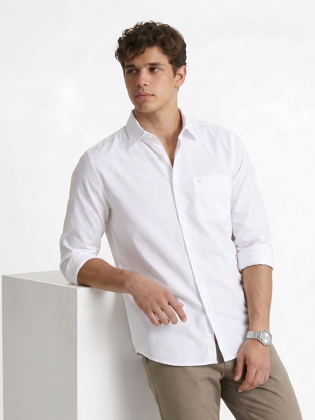 Peter England Slim Fit Pure Cotton Casual Shirt - view 1