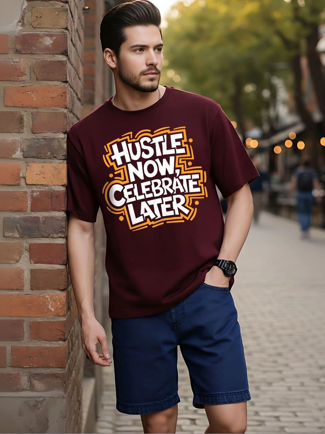 Moda Rapido Men Typography Printed T-shirt - view 1