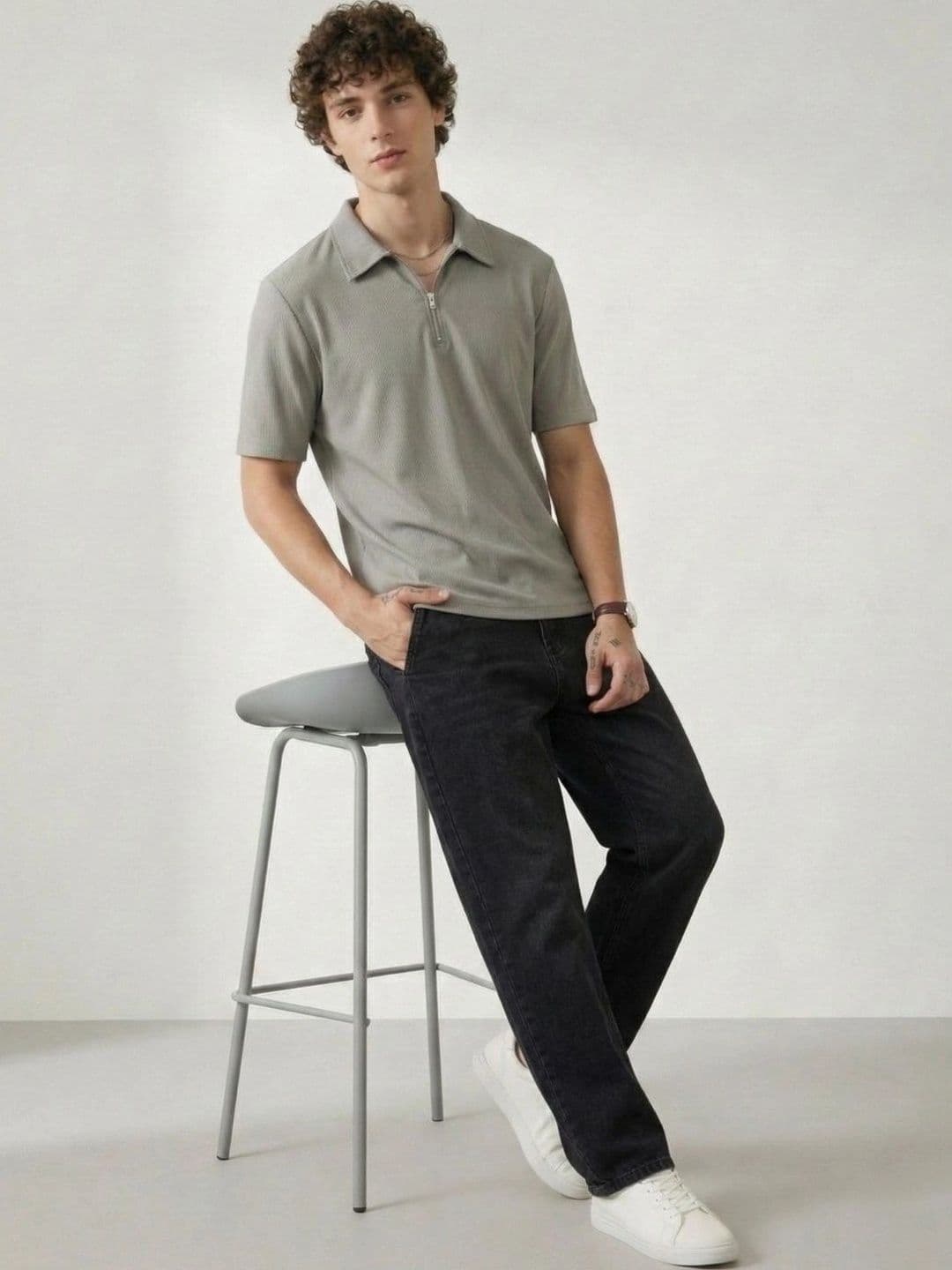 HERE&NOW Men Polo Collar T-shirt - view 1