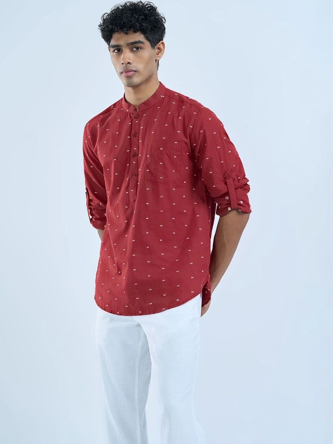 indus route by Pantaloons Men Ethnic Motifs Printed Kurta - view 1