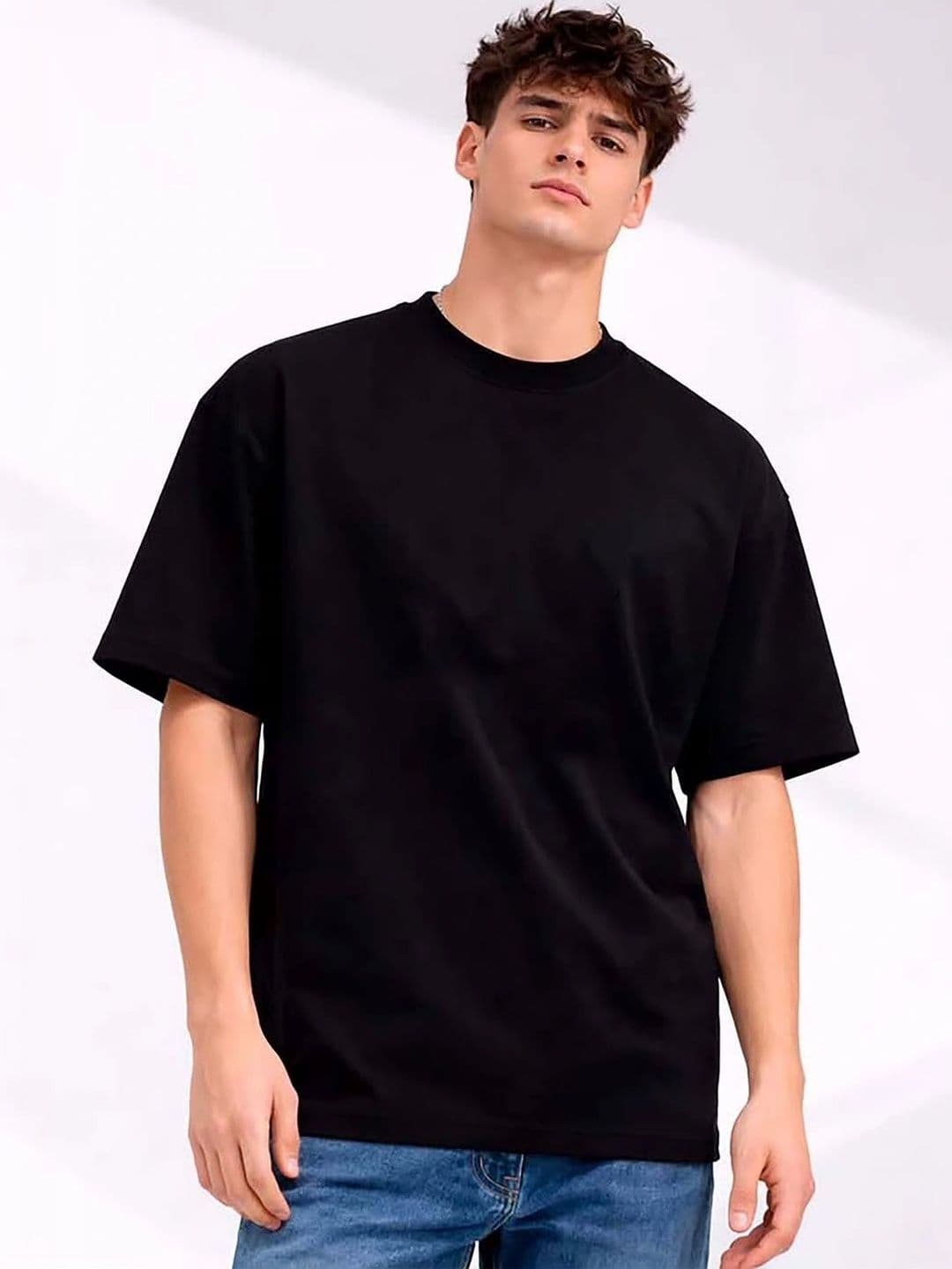 Mast & Harbour Men Printed Drop-Shoulder Sleeves T-shirt - view 1