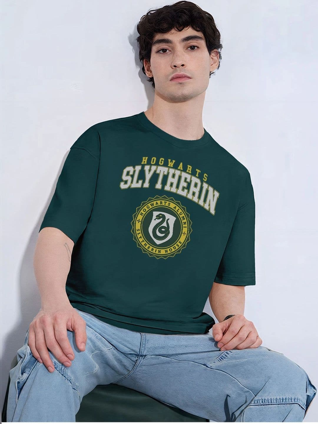 Moda rapido X TOGS & TERRE Men Printed Drop-Shoulder Sleeves Organic Cotton Blend T-shirt - view 1