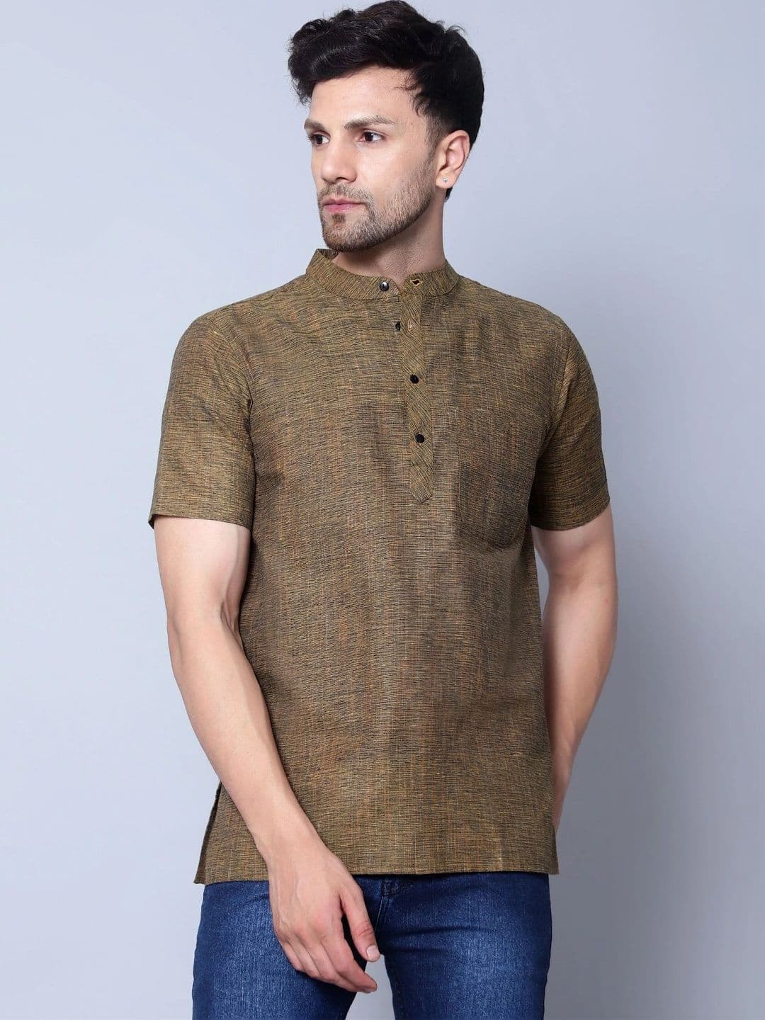 Latest Chikan Garments Men Khadi Kurta - view 1
