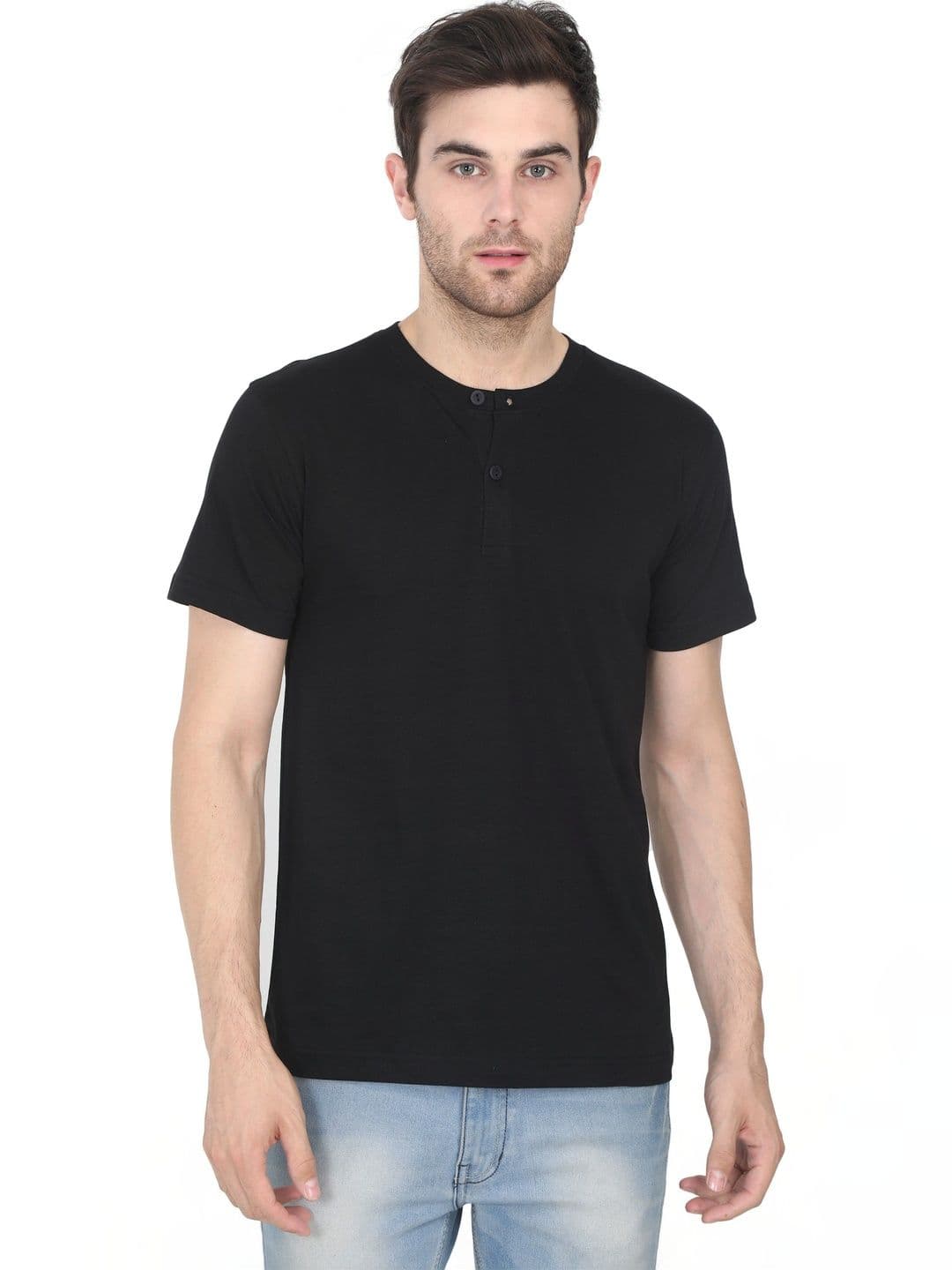TURTEE Men Henley Neck Pure Cotton T-shirt - view 1