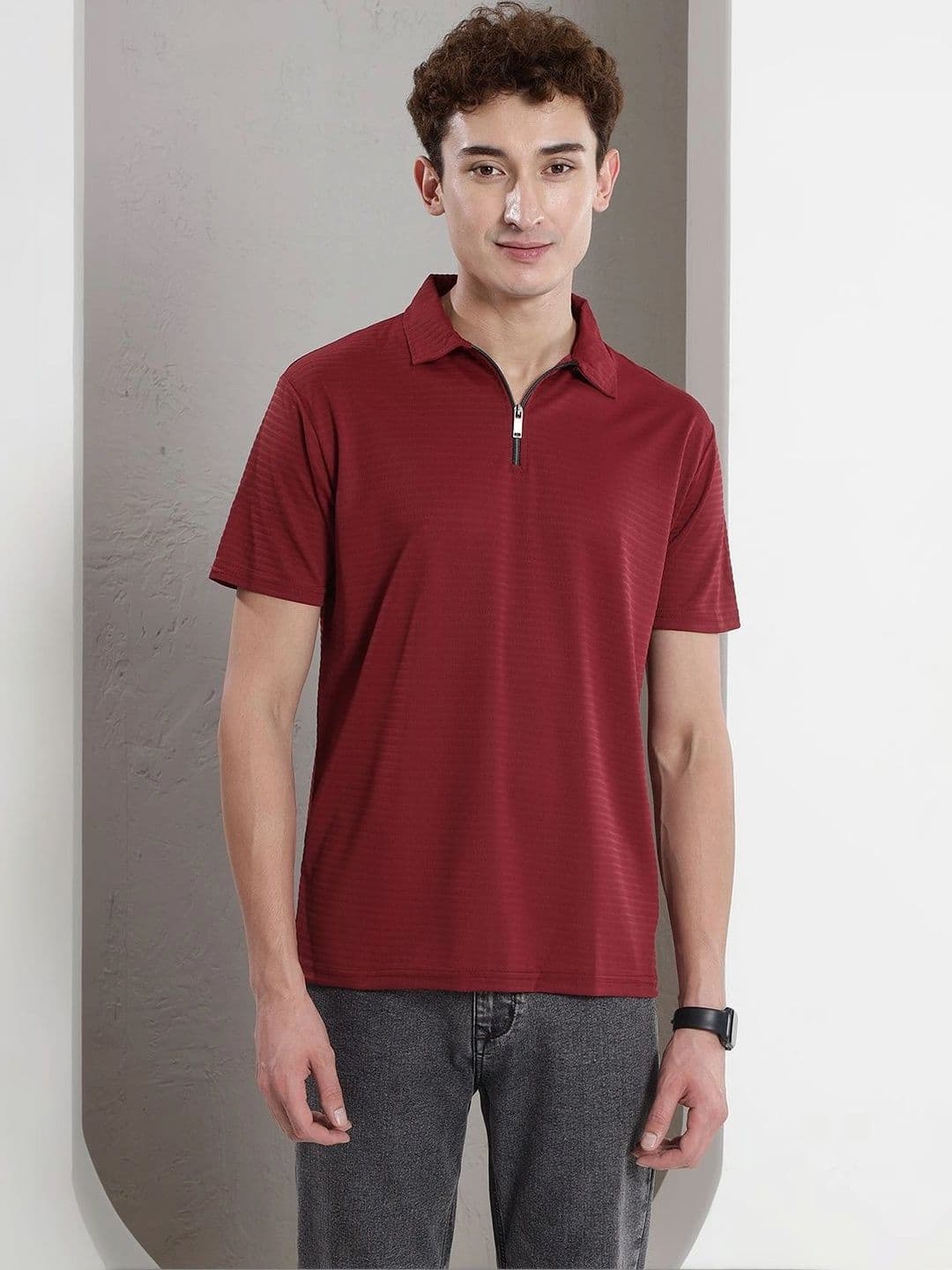 Tromko Men Polo Collar Antimicrobial T-shirt - view 1