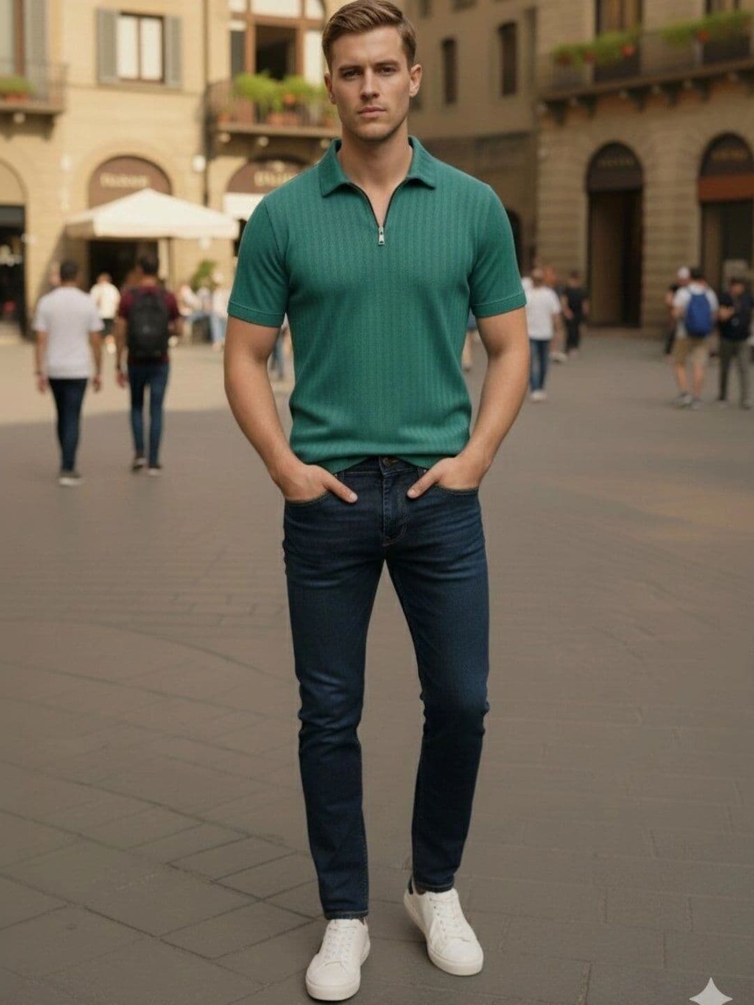 SZN Men Polo Collar Antimicrobial T-shirt - view 1