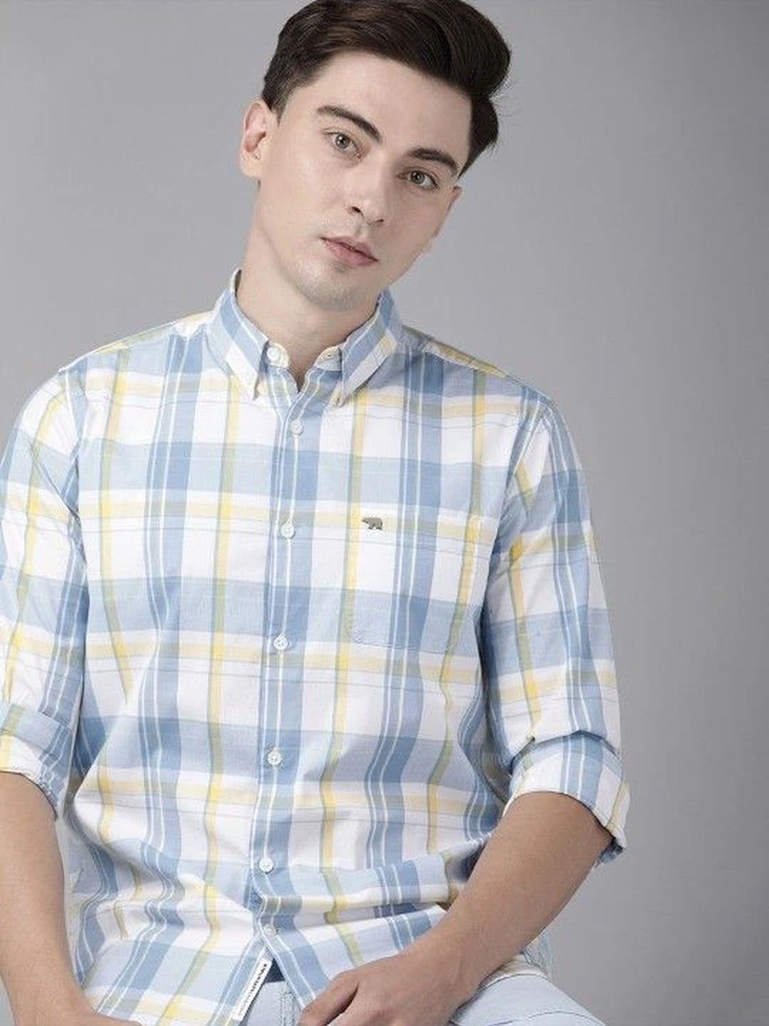 Studio-9 Men Classic Slim Fit Checked Casual Shirt - view 1