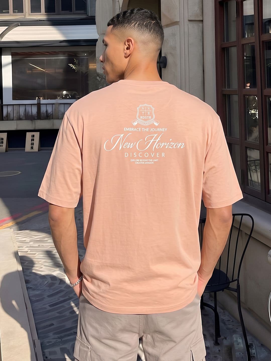 The Roadster Life Co. Relaxed Fit Typography Printed Pure Cotton T-shirt - view 1
