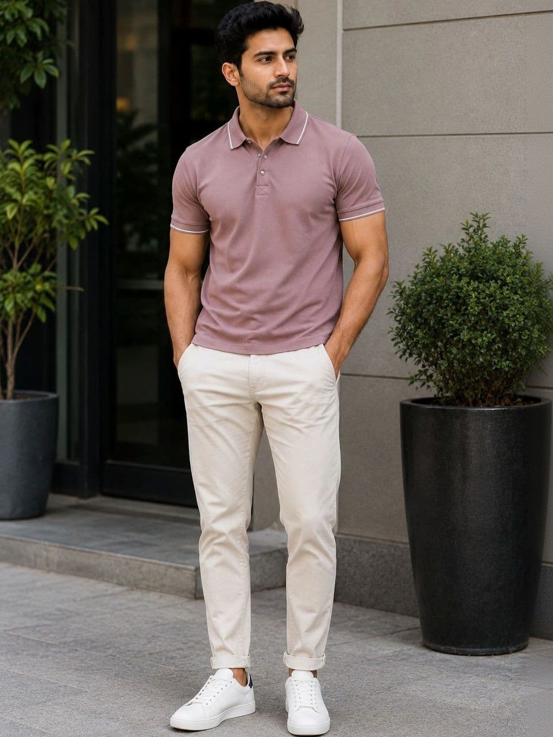 glitchez Men Polo Collar Slim Fit T-shirt - view 1