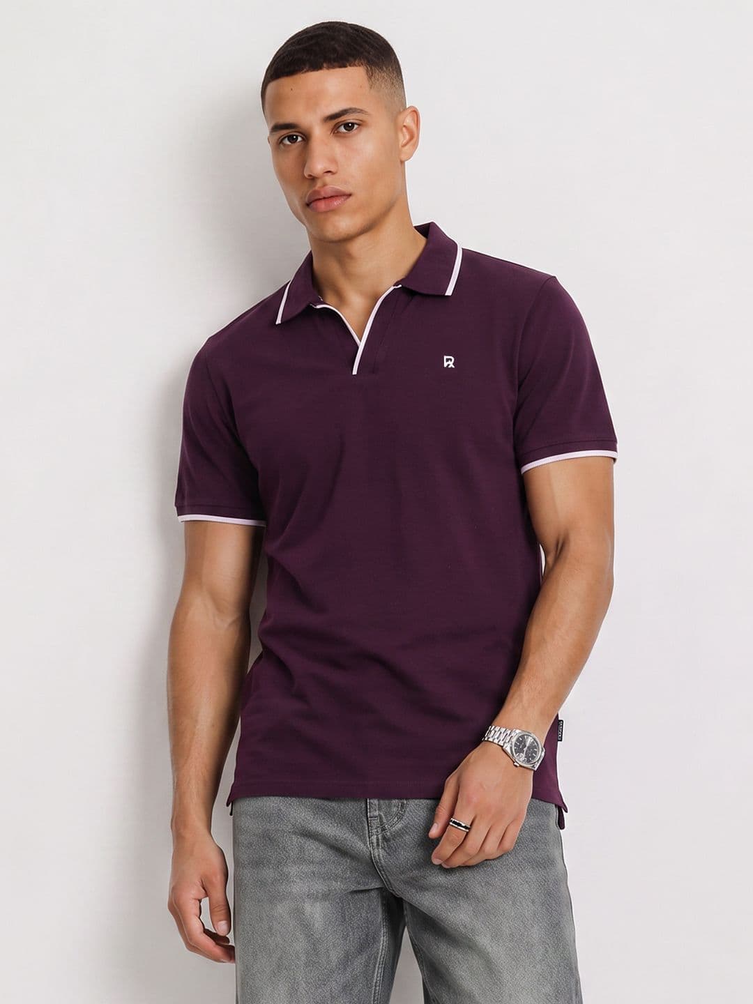 The Roadster Life Co. Brand Logo Polo Collar T-shirt - view 1