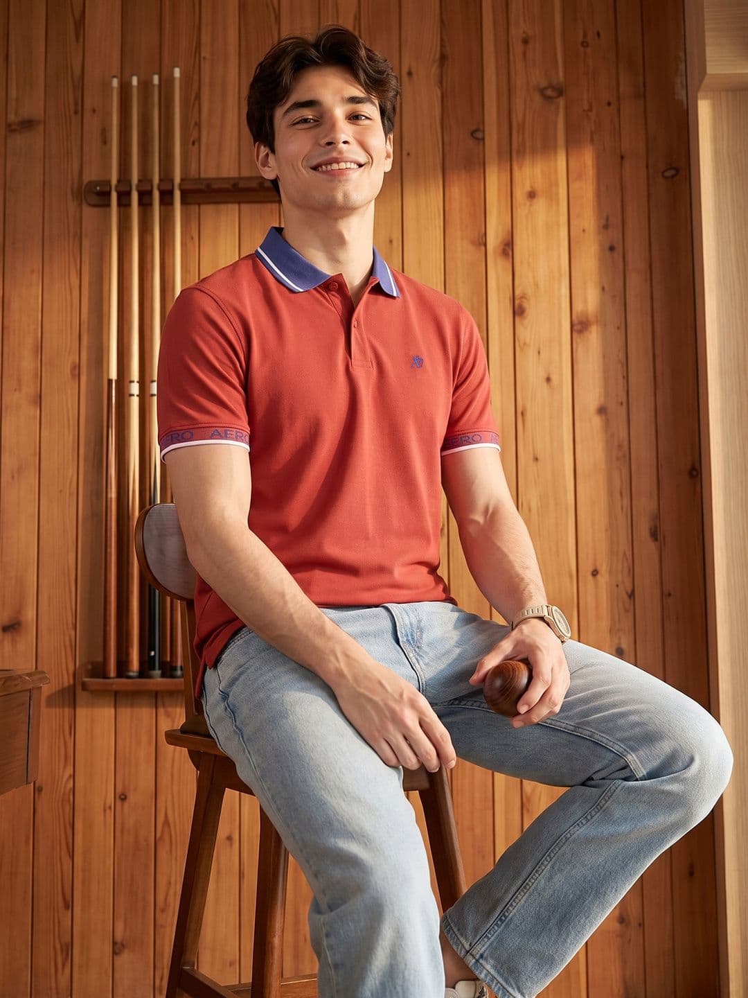 Aeropostale Men Brand Logo Polo Collar T-shirt - view 1