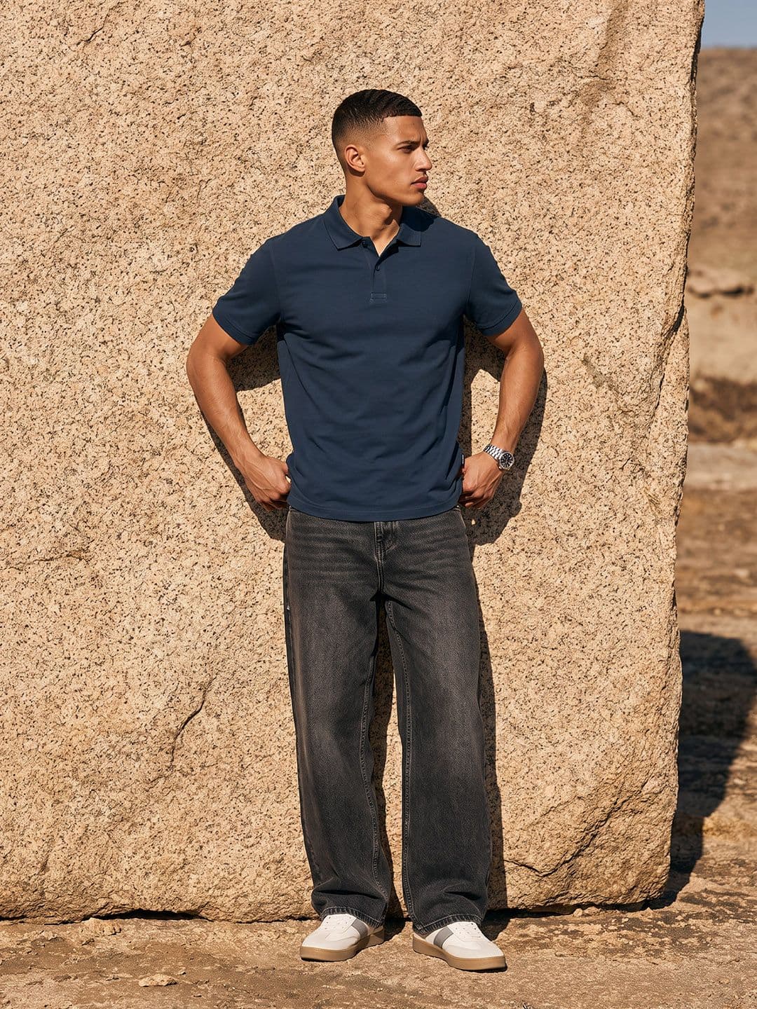 The Roadster Life Co. Polo Collar Pure Cotton T-shirt - view 1