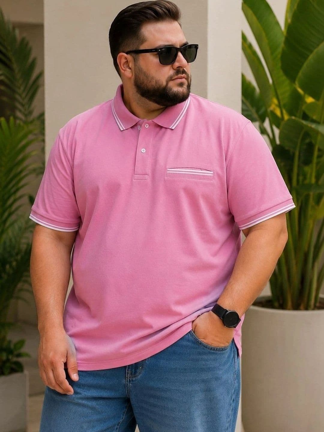 AUSTIVO Men Polo Collar Pockets T-shirt - view 1
