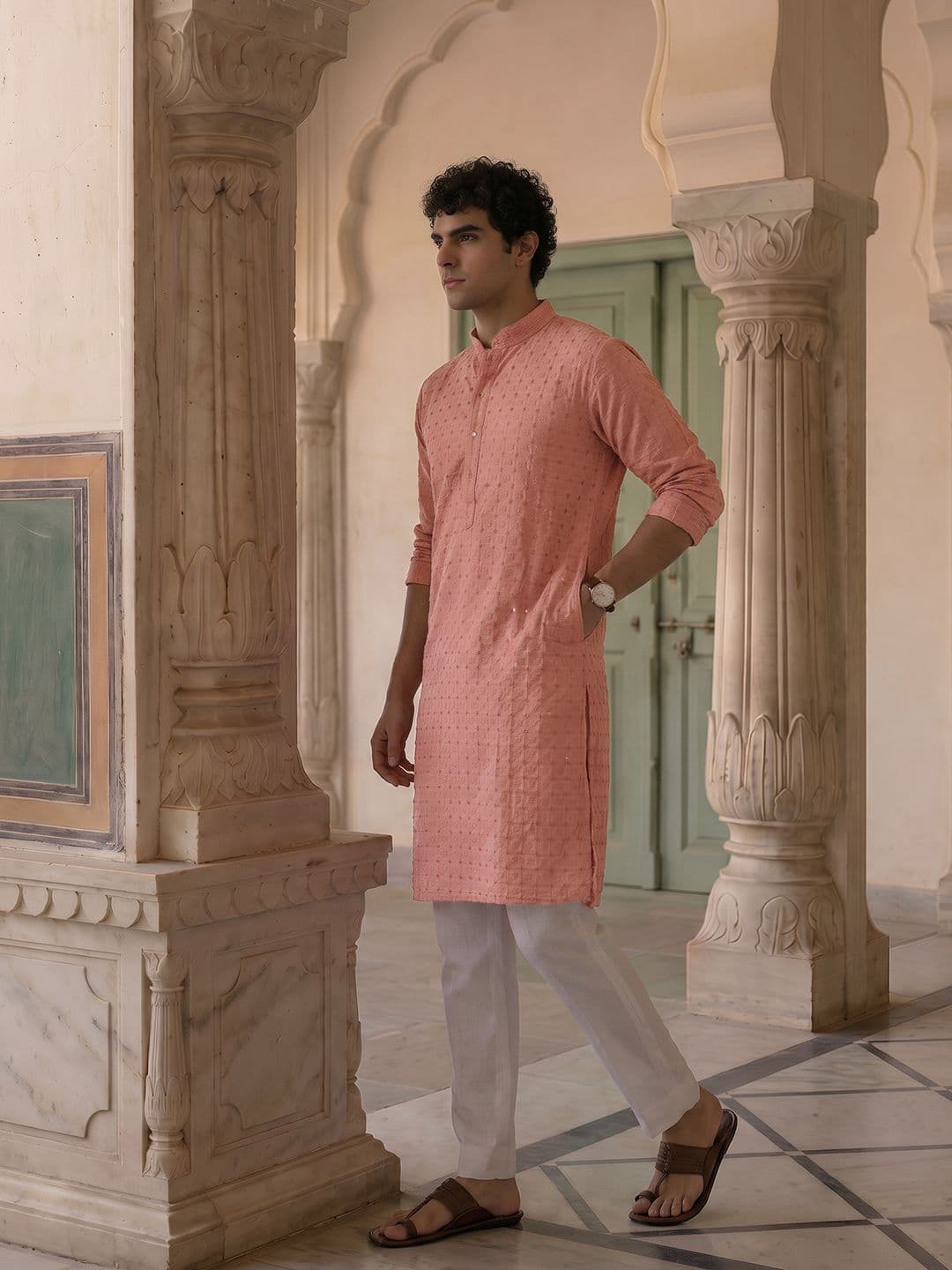 Anouk Sequinned Thread Work Kurta - view 1