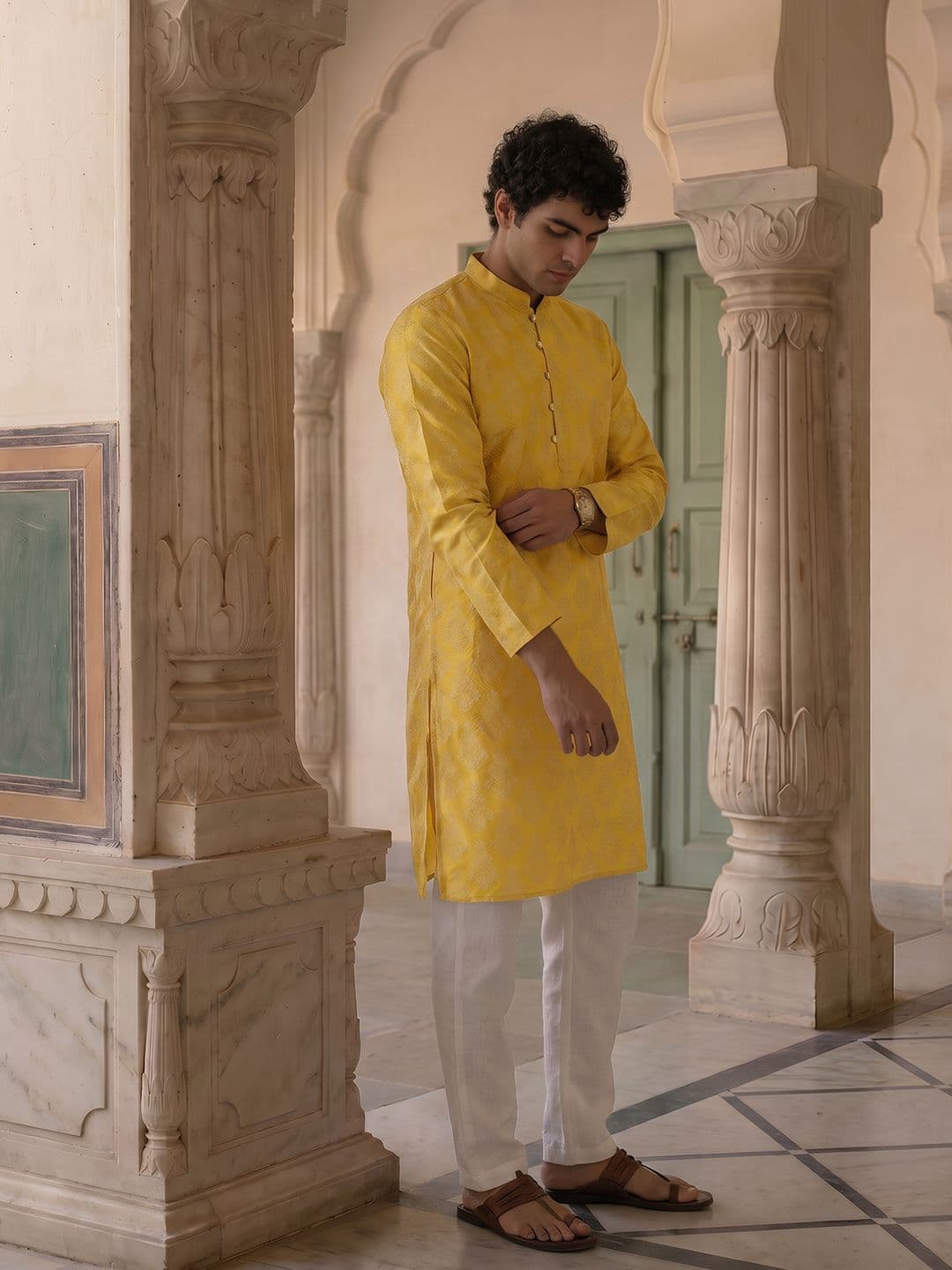 Anouk Ethnic Motifs Woven Design Kurta - view 1