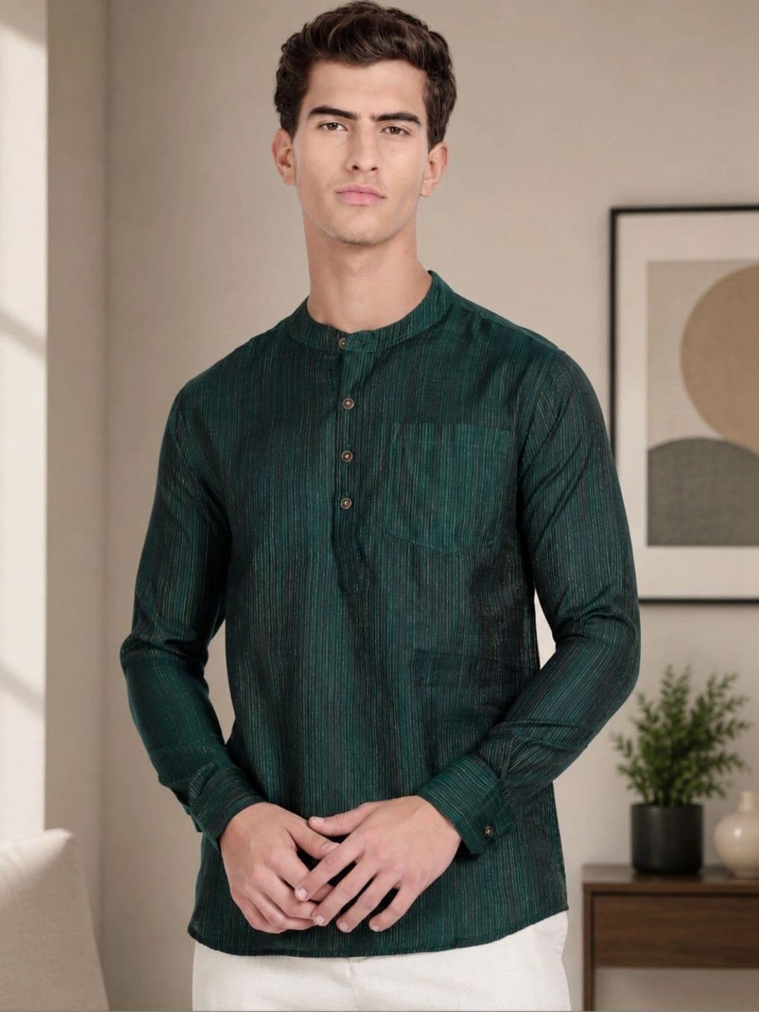 Kryptic Men Printed Kurta - view 1
