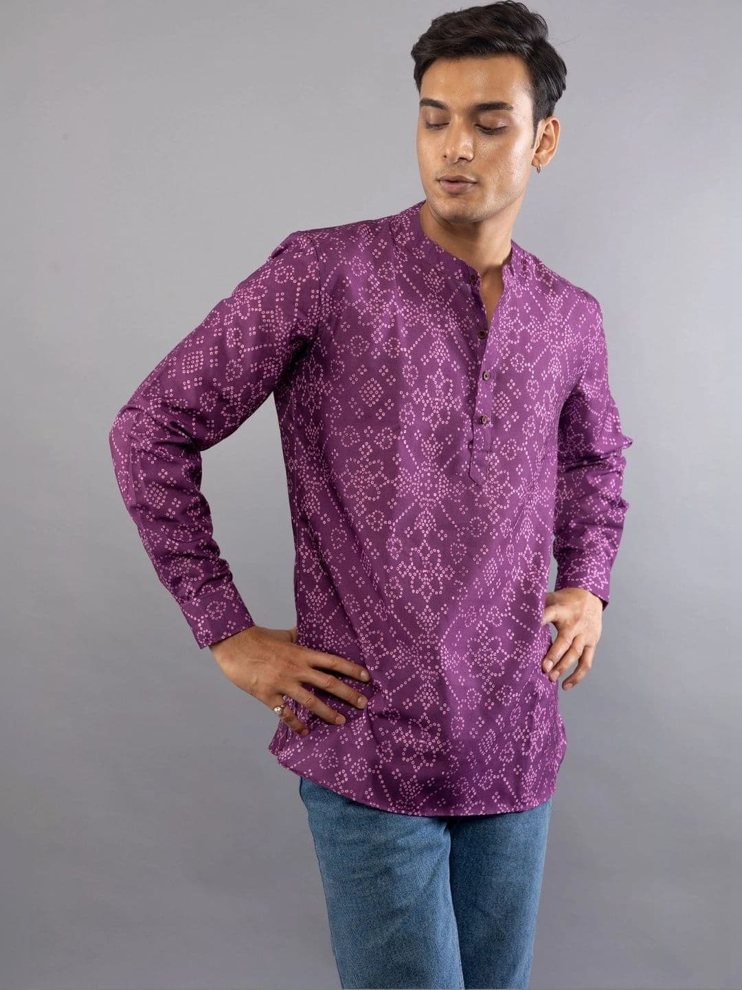 Vallengud Men Ethnic Motifs Printed Block Print Slim Fit Kurta - view 1