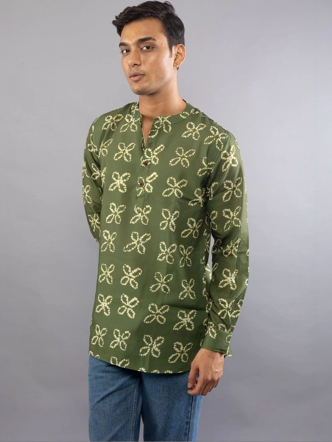 Vallengud Men Ethnic Motifs Printed Block Print Slim Fit Kurta - view 1