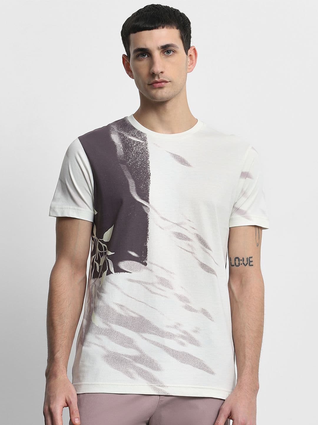 Mufti Men Abstract Printed Slim Fit T-shirt - view 1