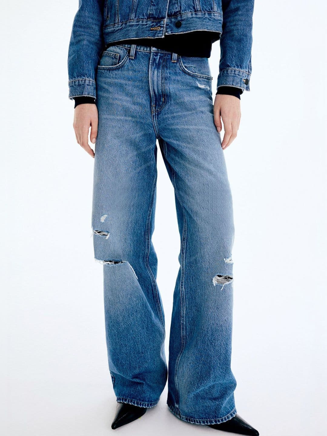 H&M Wide High Waist Jeans - view 1
