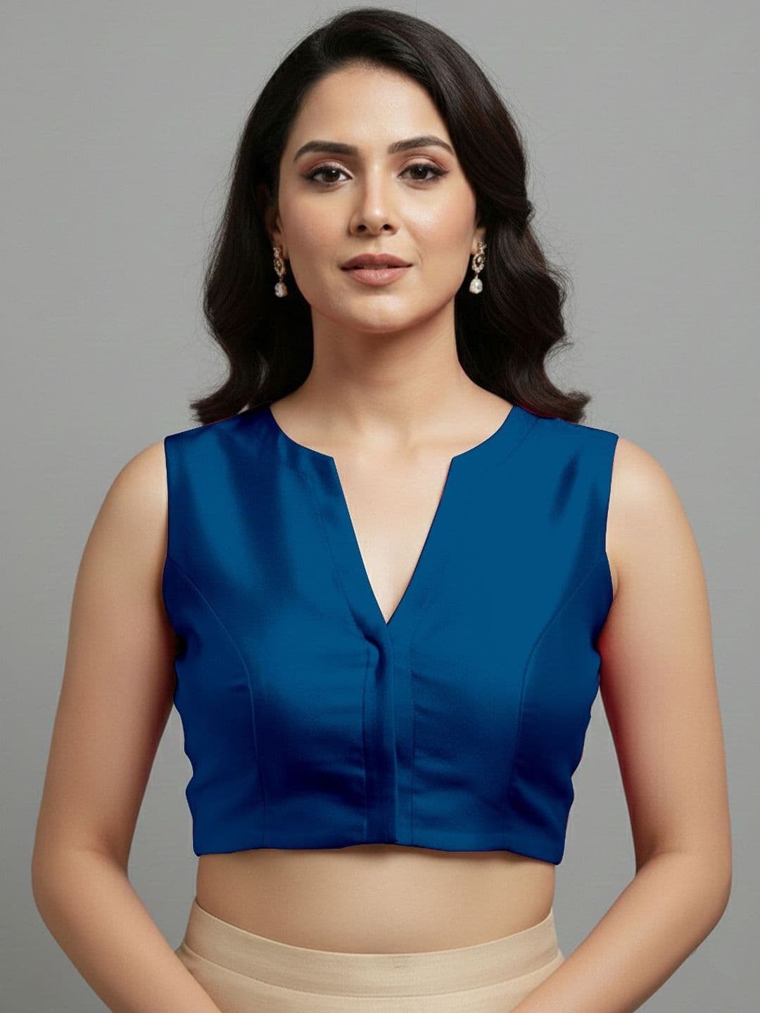 Mehrang Women Solid Silk Blend Saree Blouse - view 1