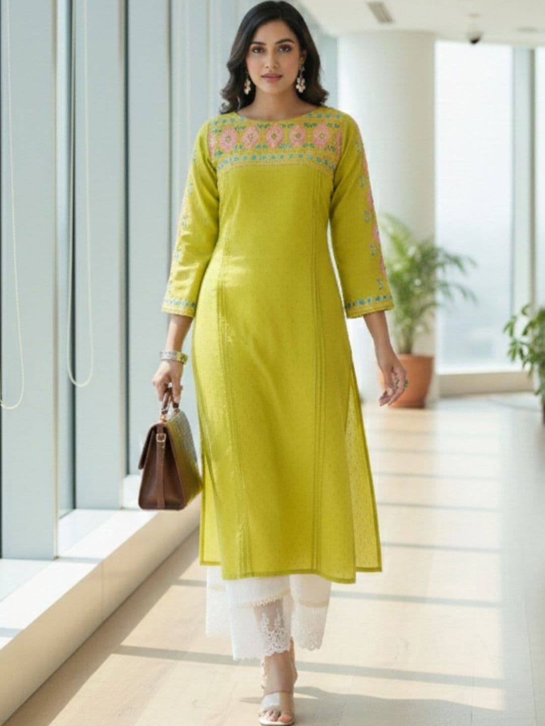 Varanga Women Embellished Thread Work Kurta - view 1