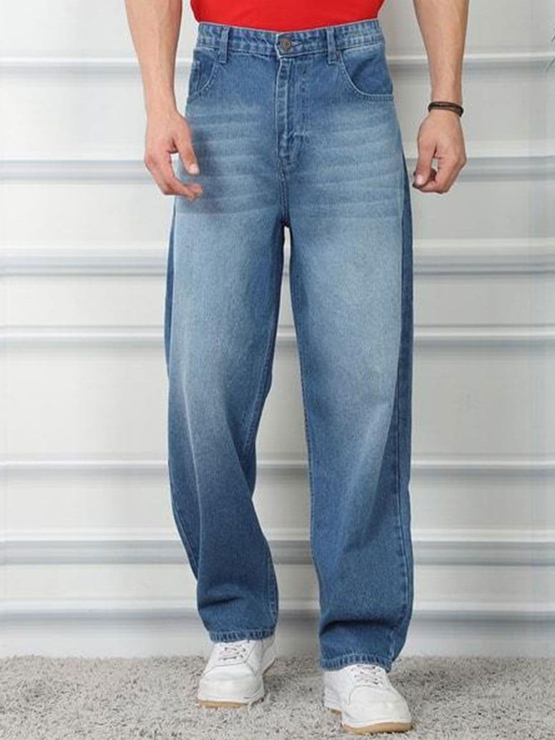 me Queen Men Straight Fit Mid-Rise Light Fade Jeans - view 1