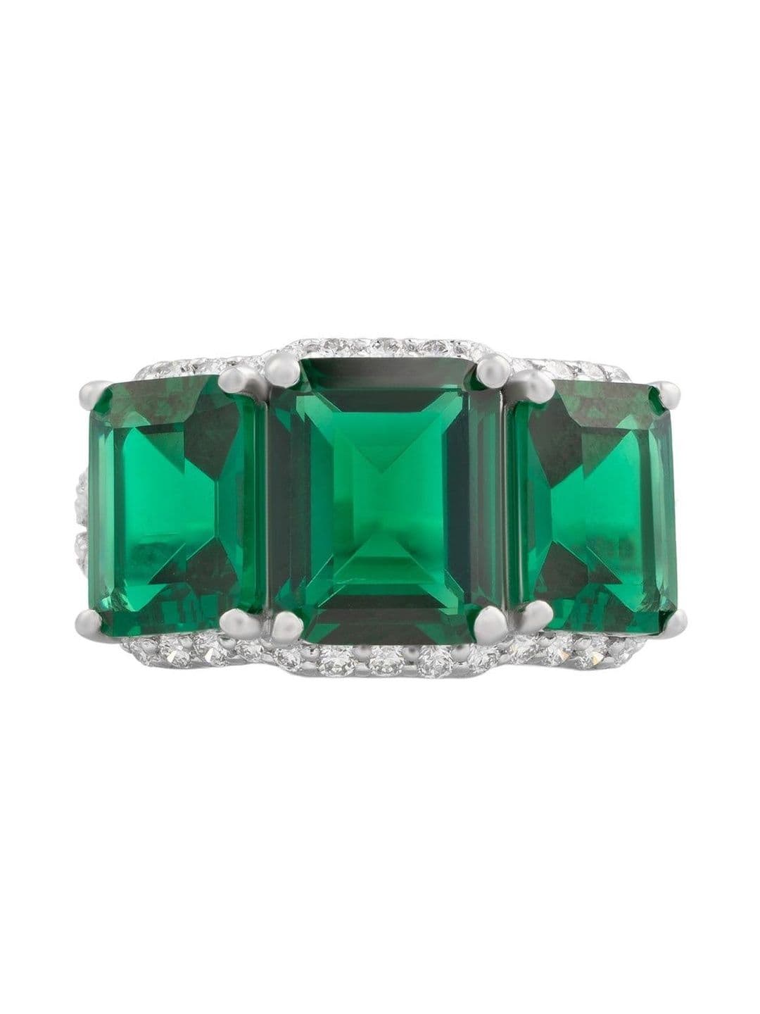 DAZZLING CONCEPTS 925 Sterling Silver Gotham Green Ring - view 1
