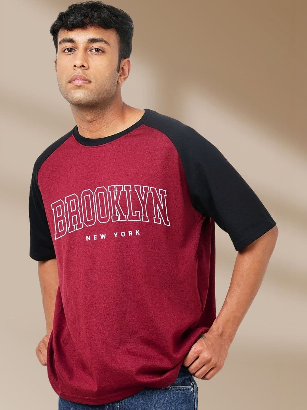 Cool Plus Men Typography Colourblocked T-shirt - view 1