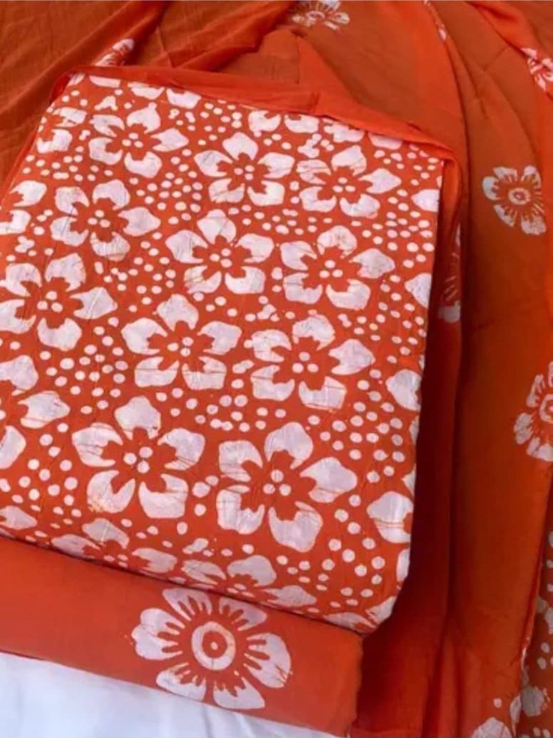 Keshar Printed Pure Cotton Unstitched Dress Material - view 1