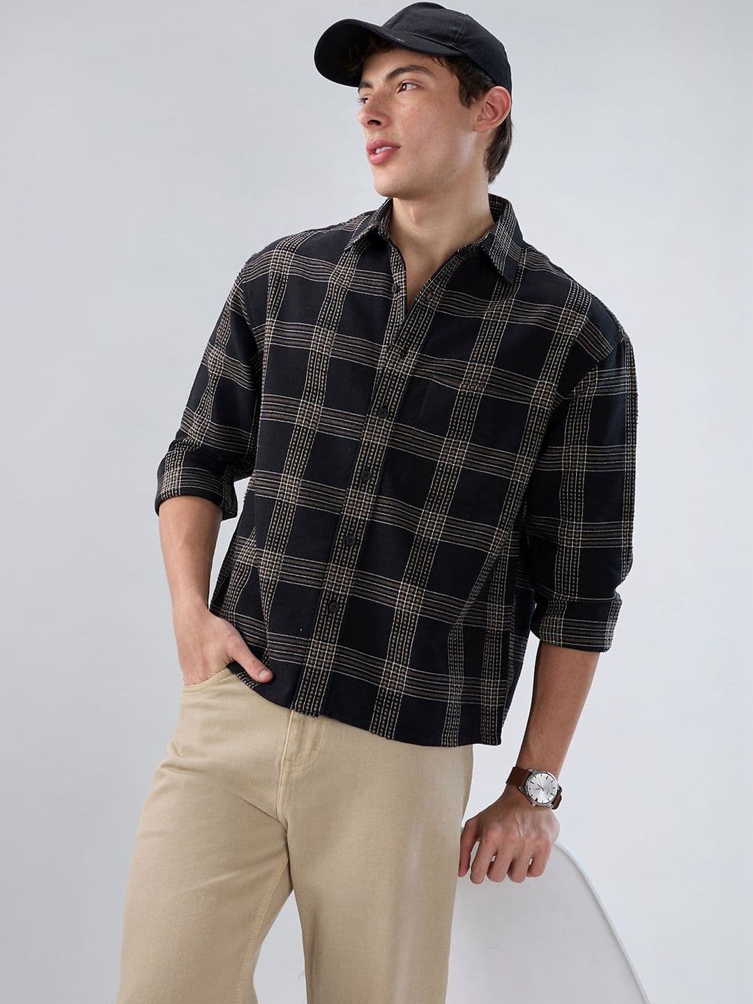 VASTRADO Men Classic Boxy Checked Casual Shirt - view 1