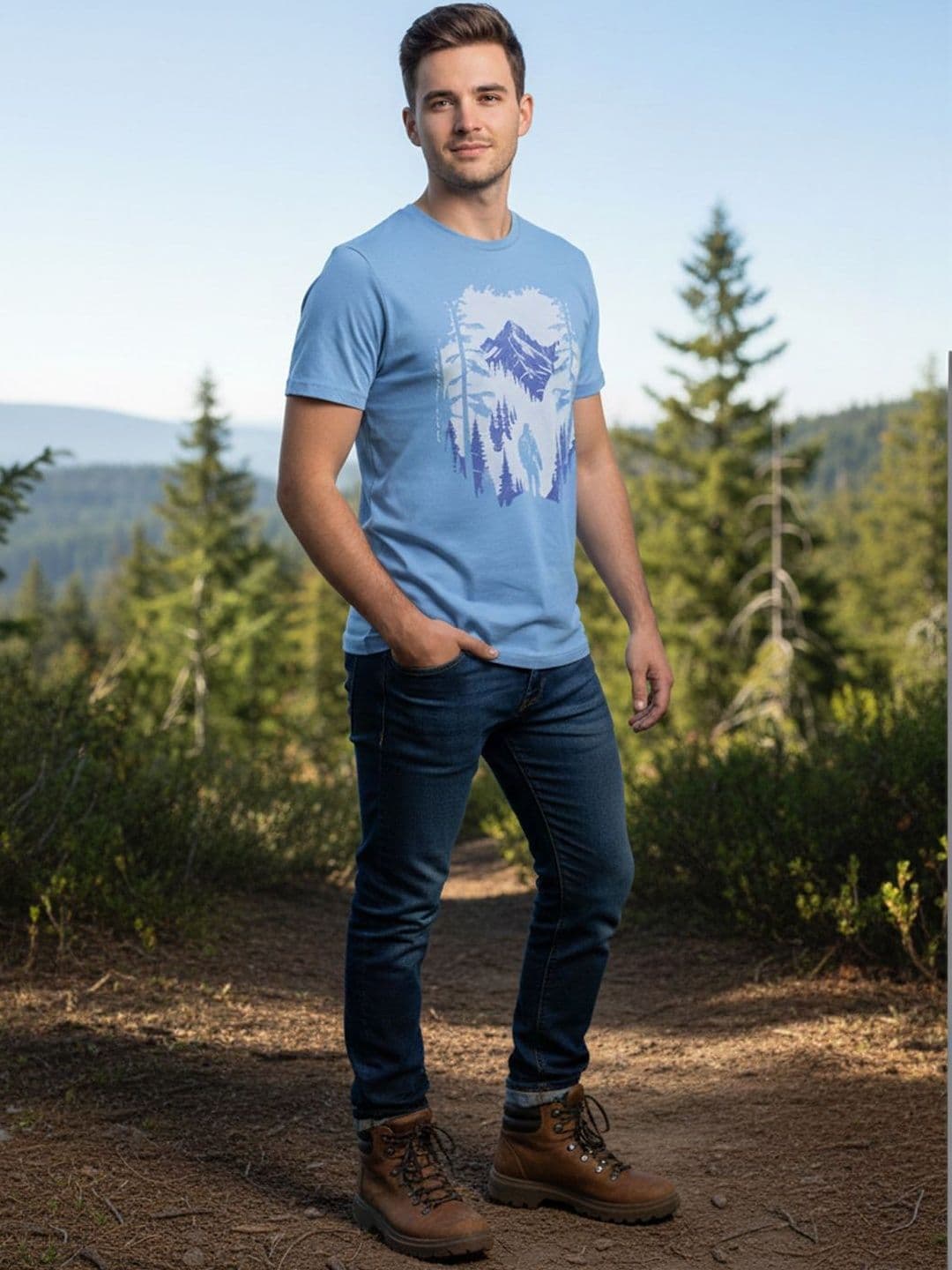 The Roadster Lifestyle Co Printed Round Neck Tshirt - view 1
